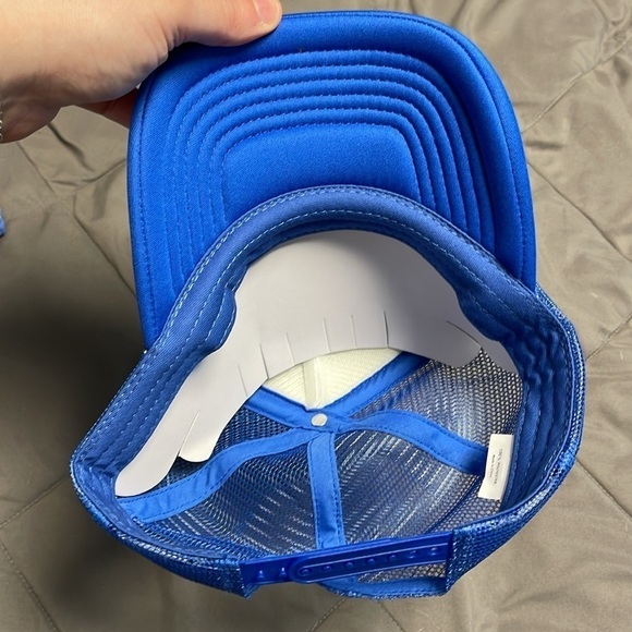 Weather Report Rain or Shine We are Here Blue Trucker Hat - Picture 2 of 4